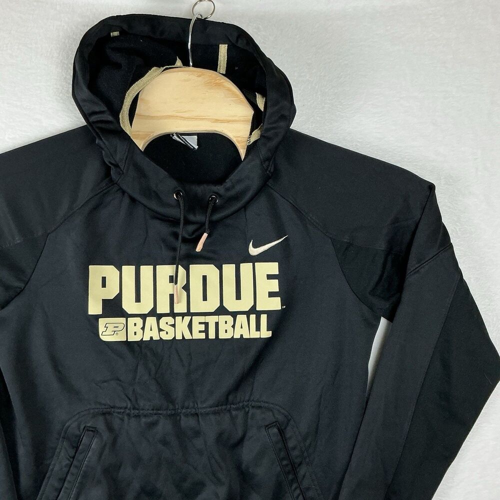 Nike Purdue Basketball Therma-Fit Hoodie Sweatshirt Men’s Small Black Pullover